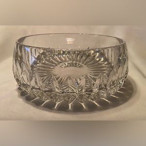 Vintage Gorgeous Gorham 7.25” West German Full Lead Crystal Round Bowl EUC